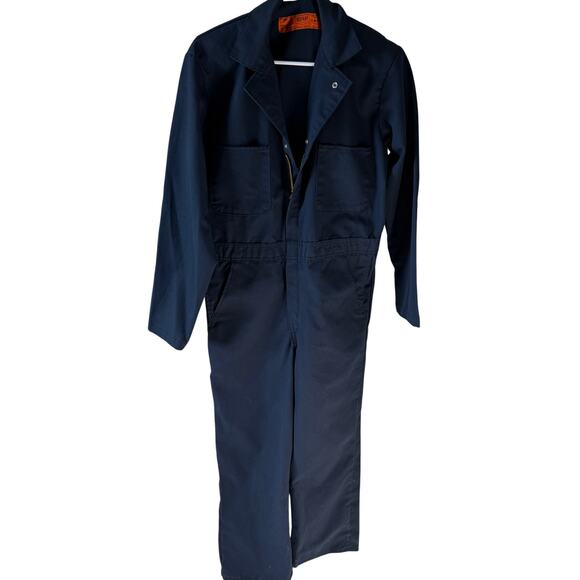 Red Kap Blue Utility Coveralls Size 38 RG, Navy, EUC - Picture 1 of 4